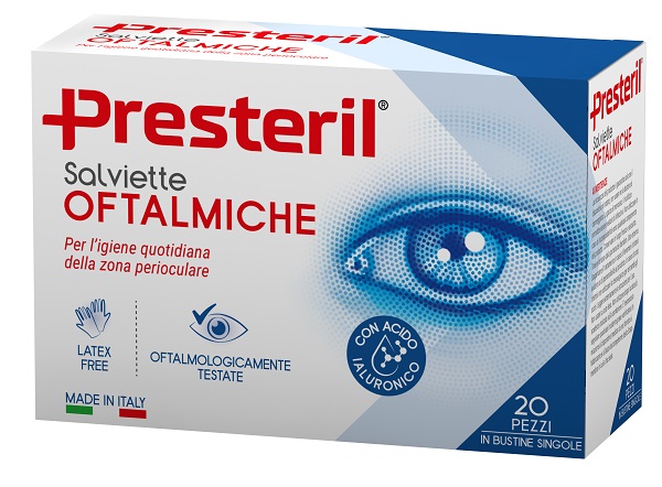 SALVIETTE OFTALMICHE PRESTERIL 20 PEZZI - Farmacia Del Monaco