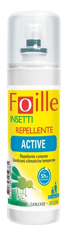 FOILLE INSETTI REPELLENTE ACTIVE 100 ML - Farmacia Del Monaco
