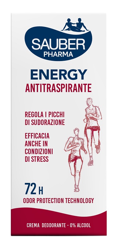SAUBER DEO 72H ENERGY ANTITRASPIRANTE CREMA 35 ML - Farmacia Del Monaco