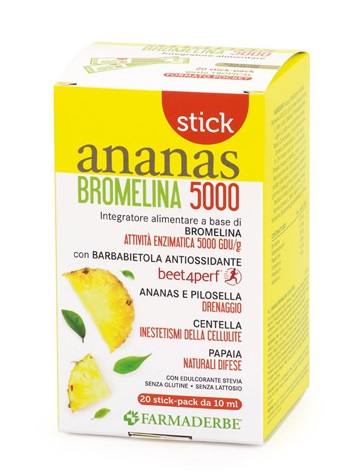 ANANAS BROMELINA 5000 20 STICK - Farmacia Del Monaco