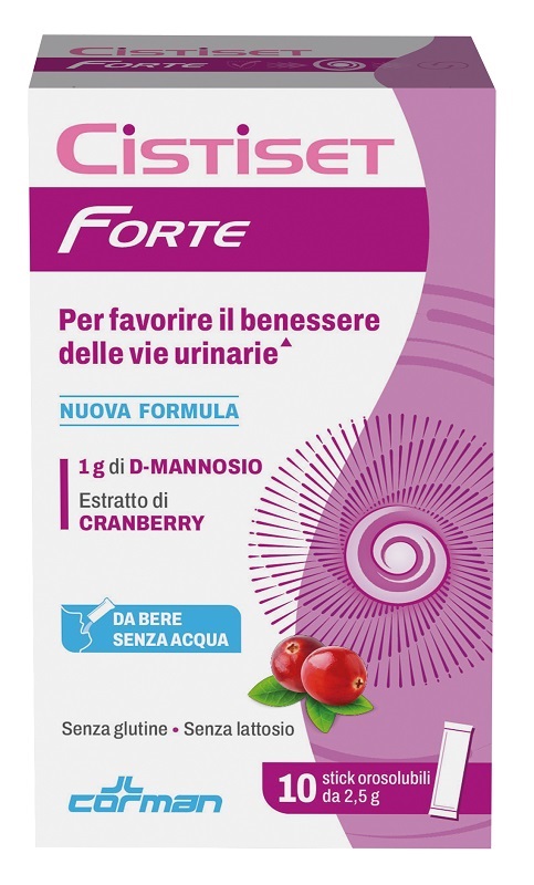 CISTISET FORTE 10 STICK OROSOLUBILI 2,5 G SENZA GLUTINE SENZA LATTOSIO - Farmacia Del Monaco