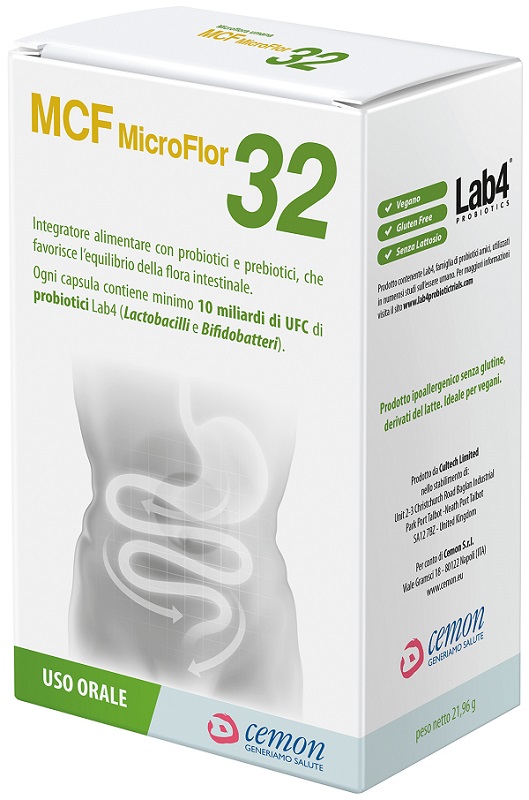 MCF MICROFLOR 32 60 CAPSULE VEGETALI - Farmacia Del Monaco