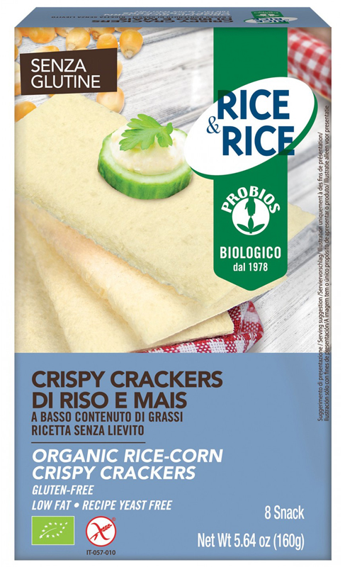 RICE&RICE CRISPY CRACKERS DI RISO E MAIS 160 G - Farmacia Del Monaco