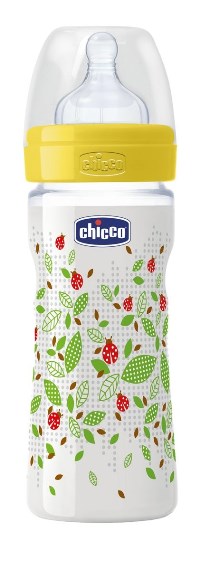 CHICCO BIBERON WELL BEING IN POLIPROPILENE UNISEX DA 250 ML MEDIUM SILICONE ITA - Farmacia Del Monaco