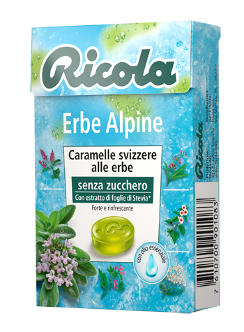 RICOLA ERBE ALPINE SENZA ZUCCHERO 50 G - Farmacia Del Monaco