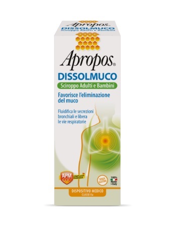 APROPOS DISSOLMUCO SCIROPPO ADULTI E BAMBINI 230 G - Farmacia Del Monaco