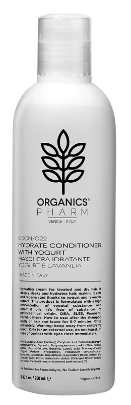 ORGANICS PHARMA HYDRATE CONDITIONER WITH YOGURT AND LAVENDER 250 ML - Farmacia Del Monaco