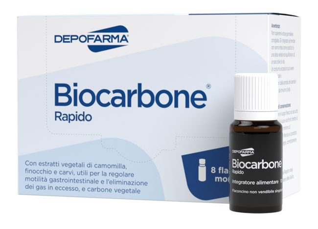 BIOCARBONE RAPIDO 8 FLACONCINI - Farmacia Del Monaco