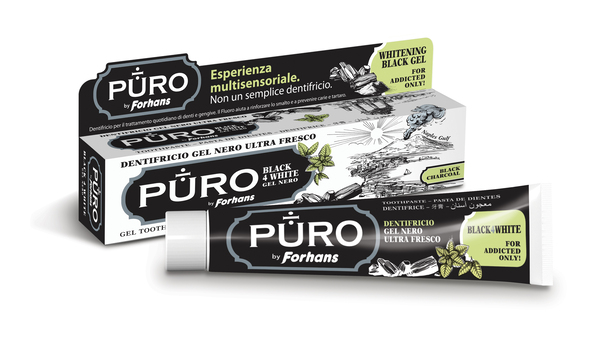 DENTIFRICIO FORHANS GEL BLACK4WHITE - Farmacia Del Monaco