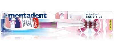 MENTADENT SPAZZOLINO VERTICAL EXPERT SENSI - Farmacia Del Monaco