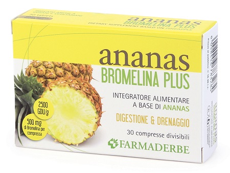 ANANAS BROMELINA PLUS 30 COMPRESSE - Farmacia Del Monaco