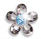 ORECCHINI STERILI BJT943 METAL FLOWER W/AQUA CRY - Farmacia Del Monaco