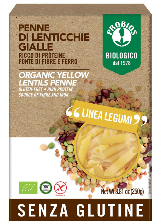 PROBIOS PENNE LENTICCHIE GIALLE 250 G - Farmacia Del Monaco
