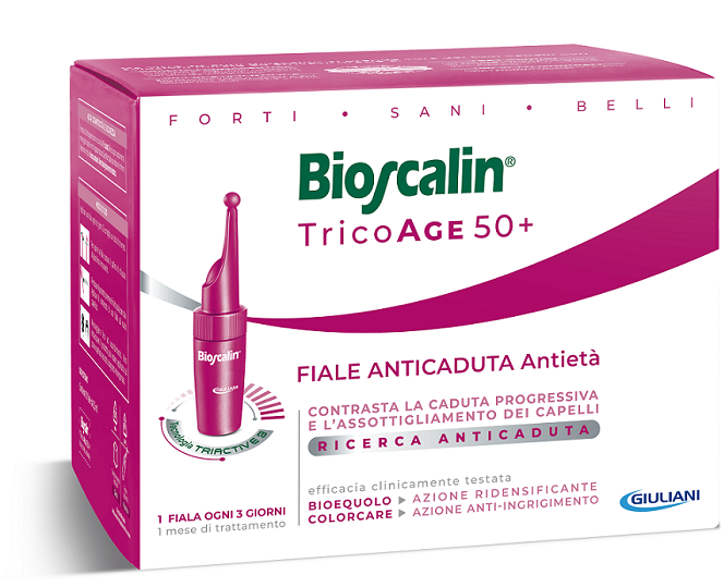 BIOSCALIN TRICOAGE ANTICADUTA ANTIETA' 10 FIALE 3,5 ML - Farmacia Del Monaco