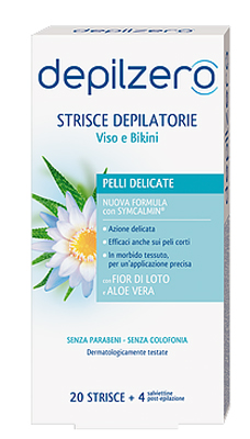 DEPILZERO STRISCE VISO E BIKINI 20 PEZZI - Farmacia Del Monaco