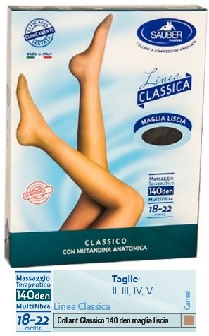 SAUBER CLASSICO COLLANT 140 DENARI MAGLIA LISCIA CAMEL 3 - Farmacia Del Monaco