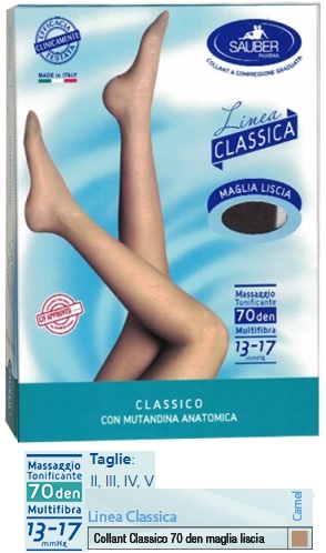 SAUBER CLASSICO COLLANT 70 DENARI MAGLIA LISCIA CAMEL 4 - Farmacia Del Monaco
