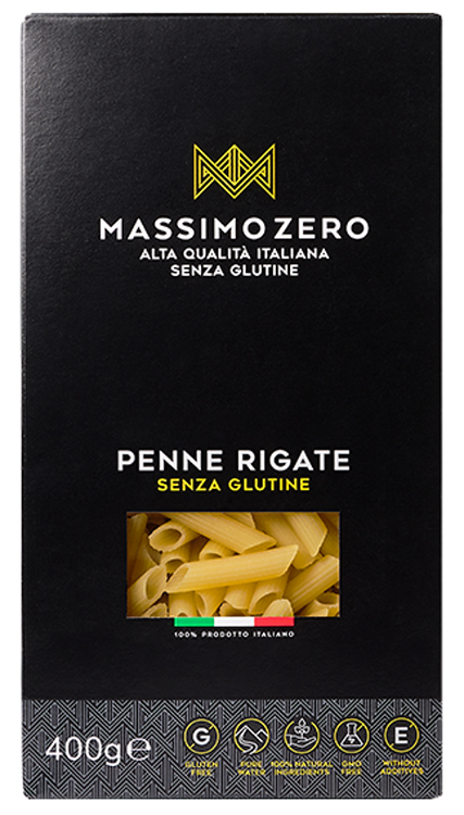MASSIMO ZERO PENNE RIGATE 400 G - Farmacia Del Monaco