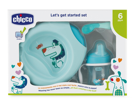 CHICCO SET PAPPA 6 MESI+ AZZURRO - Farmacia Del Monaco