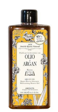 AMOVITA 1636 ANTICHE RICETTE NATURALI BAGNO DOCCIA OLIO DI ARGAN IDRATANTE 500 ML - Farmacia Del Monaco