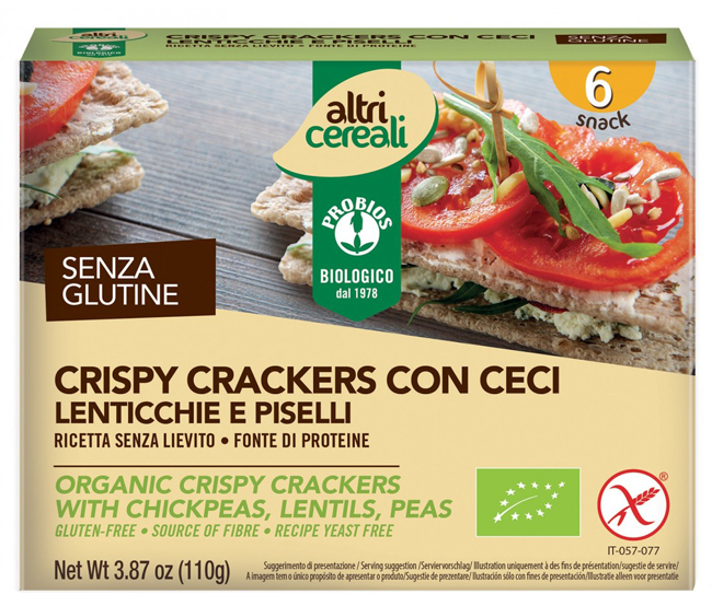 ALTRICEREALI CRISPY CRACKERS CON CECI 110 G - Farmacia Del Monaco