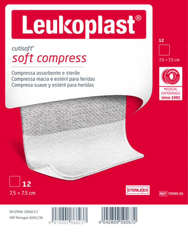GARZA IDROFILA COMPRESSA CUTISOFT TESSUTO NON TESSUTO 7,5X7,5 CM 12 PEZZI - Farmacia Del Monaco