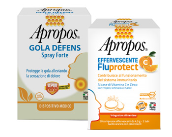 APROPOS SPRAY FORTE + C FLUPROTECT EFFERVESCENTE - Farmacia Del Monaco