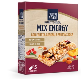 NUTRIFREE BARRETTE CEREAL MIX ENERGY 28 G X 5 - Farmacia Del Monaco