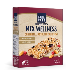 NUTRIFREE BARRETTE CEREAL MIX WELLNESS 28 G X 5 - Farmacia Del Monaco