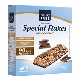 NUTRIFREE BARRETTE SPECIAL FLAKES CIOCCOLATO 24,8 G X 5 - Farmacia Del Monaco