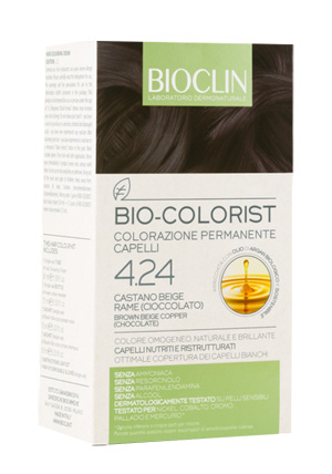 BIOCLIN BIO COLORIST 4,24 CASTANO BEIGE RAME CIOCCOLATO - Farmacia Del Monaco