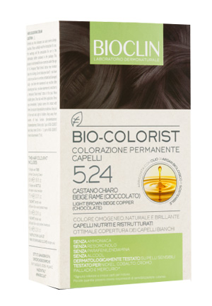 BIOCLIN BIO COLORIST 5,24 CASTANO CHIARO BEIGE RAME CIOCCOLATO - Farmacia Del Monaco