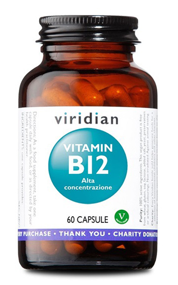 VIRIDIAN VITAMIN B12 HIGH POTENCY 60 CAPSULE VIRIDIAN VITAMINA B12 ALTA CONCENTRAZIONE - Farmacia Del Monaco