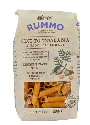 RUMMO PENNE RIGATE N 66 CECI DI TOSCANA E RISO INTEGRALE 300 G - Farmacia Del Monaco