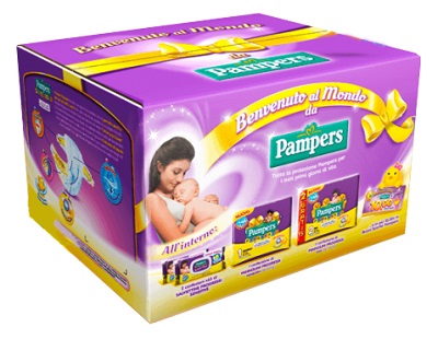 PAMPERS BENVENUTO AL MONDO KIT PAMPERS PROGRESSI NEWBORN 28 PEZZI + PAMPERS PROGRESSI MINI 28+2 PEZZI + SENSITIVE PROGRESSI NUOVA LOZIONE 63 PEZZI - Farmacia Del Monaco