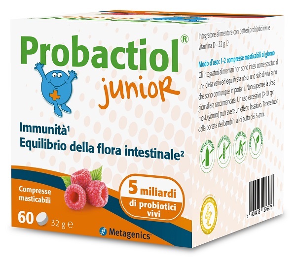 PROBACTIOL JUNIOR 60 COMPRESSE MASTICABILI NEW - Farmacia Del Monaco