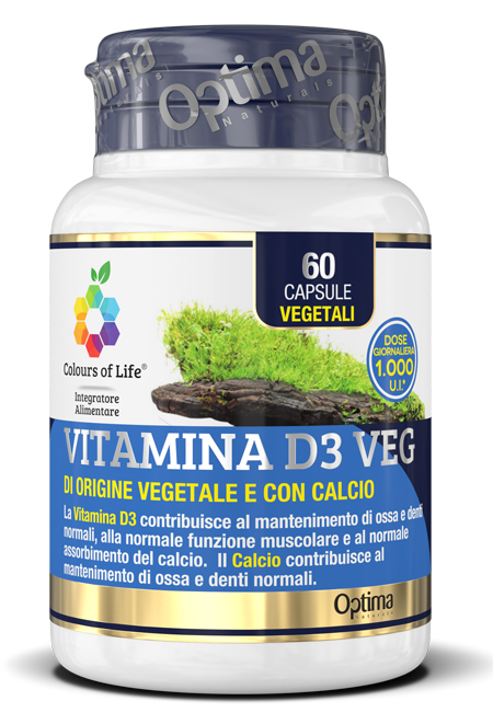 COLOURS OF LIFE VITAMINA D3 VEG 60 CAPSULE 500 MG - Farmacia Del Monaco