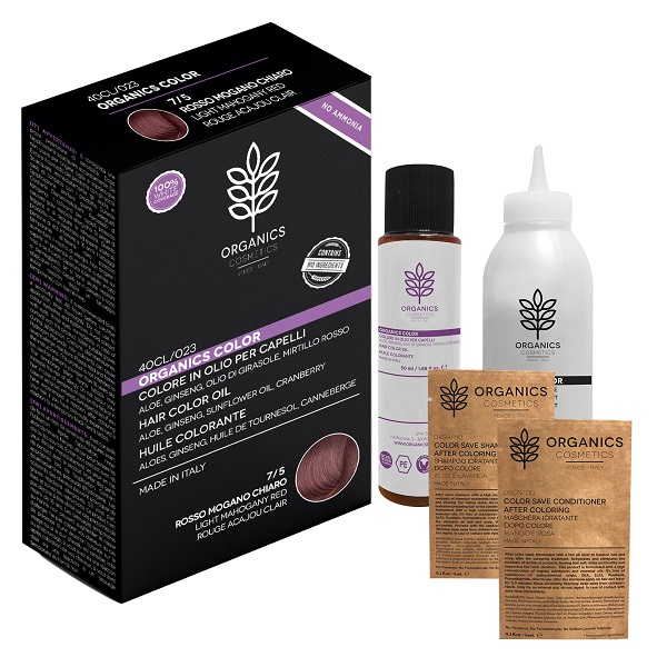ORGANICS PHARM ORGANICS COLOR 7/5 ROSSO MOGANO CHIARO - Farmacia Del Monaco