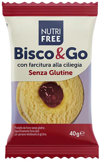 NUTRIFREE BISCO&GO CON FARCITURA ALLA CILIEGIA 40 G - Farmacia Del Monaco