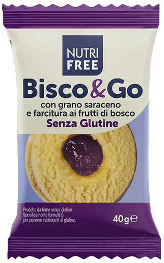 NUTRIFREE BISCO&GO CON GRANO SARACENO E FARCITURA AI FRUTTI DI BOSCO 40 G - Farmacia Del Monaco