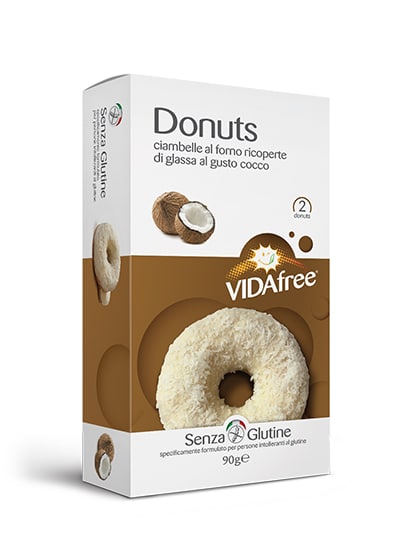 DONUTS GUSTO COCCO CON GLASSA CIOCCOLATO BIANCO 90 G - Farmacia Del Monaco