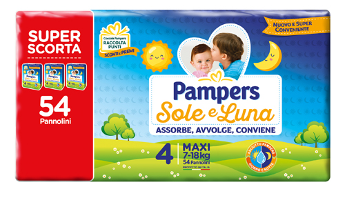 PAMPERS SOLE&LUNA TRIO MAXI 54 PEZZI - Farmacia Del Monaco