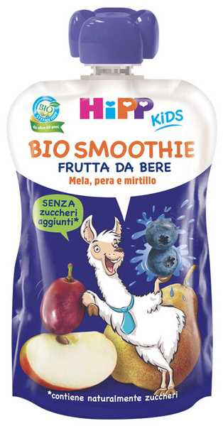 HIPP BIO SMOOTHIES MELA/PERA/MIRTILLO 120 ML - Farmacia Del Monaco