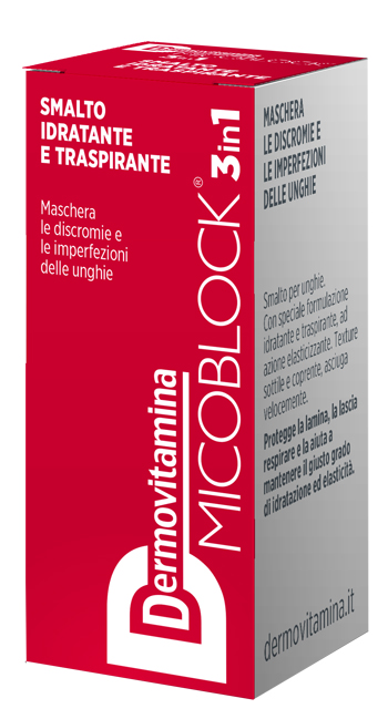 DERMOVITAMINA MICOBLOCK 3 IN 1 SMALTO IDRATANTE E TRASPIRANTE ROSSO 5 ML - Farmacia Del Monaco
