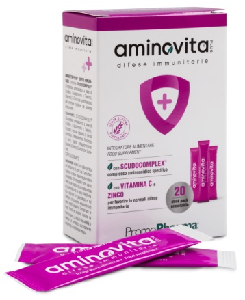 AMINOVITA PLUS DIFESE IMMUNITARIE 20 STICK PACK X 2,5 G - Farmacia Del Monaco