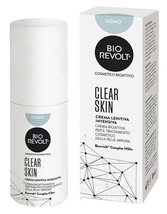 BIOREVOLT RX CLEAR SKIN UOMO CREMA LENITIVA INTENSIVA BIOATTIVA PER PELLE IMPURA 30 ML - Farmacia Del Monaco
