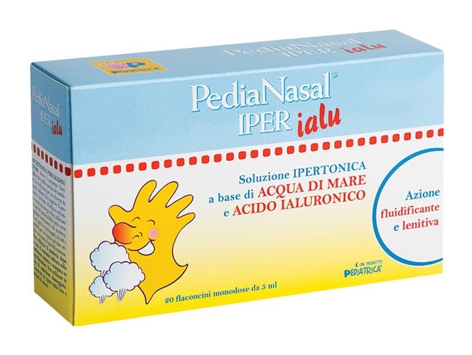 PEDIANASAL IPER SOLUZIONE IPERTONICA CON ACIDO IALURONICO 20 FLACONCINI MONODOSE DA 5 ML - Farmacia Del Monaco