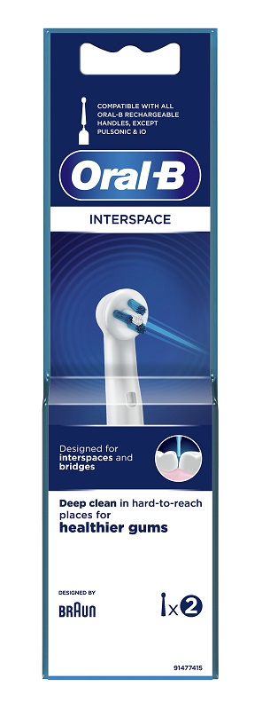 ORALB INTERSPACE TESTINA PER SPAZZOLINO ELETTRICO 2 PEZZI - Farmacia Del Monaco
