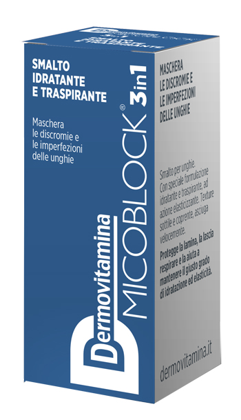 DERMOVITAMINA MICOBLOCK 3 IN 1 SMALTO IDRATANTE E TRASPIRANTE BLU 5 ML - Farmacia Del Monaco
