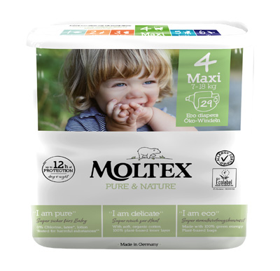 PANNOLINI MOLTEX PURE & NATURE MAXI 7-14 KG TAGLIA 4 29 PEZZI - Farmacia Del Monaco